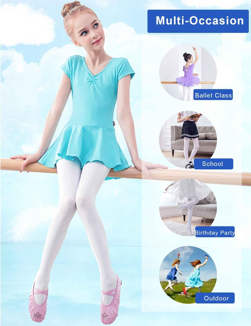 Daydance Girl's Black Footless Tights for Dance, Ballet 90 Denier 2 Pairs - Image 5